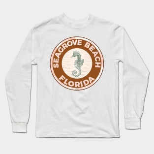 Seagrove Beach Florida Crab 30A 30 A Emerald Coast Walton County Long Sleeve T-Shirt